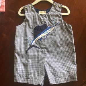Boys One Piece Marlin Embroidered